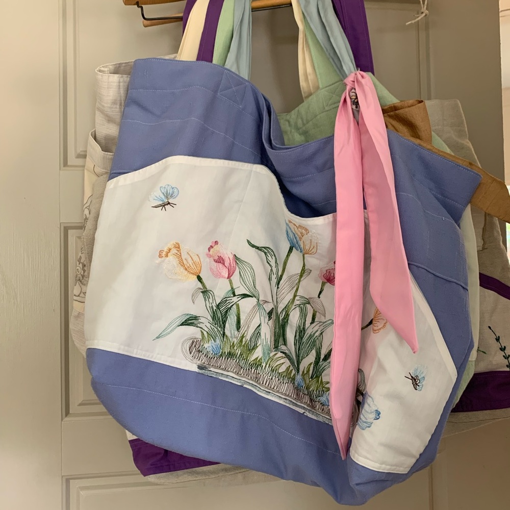 Embroidered tote